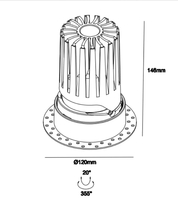 sincerelux Flush Mount Downlight  sd0072